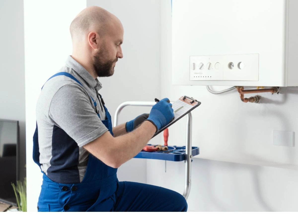 Man-Checking-boiler-Premier-Gas