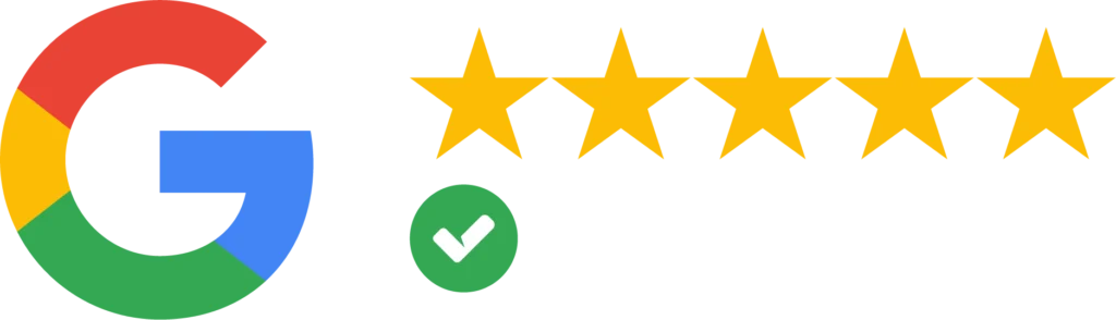google review badge showing a 5 star rating